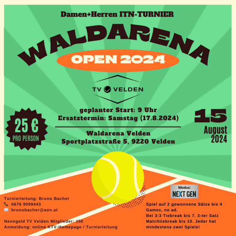 Waldarena Open TV Velden 15.8.2024